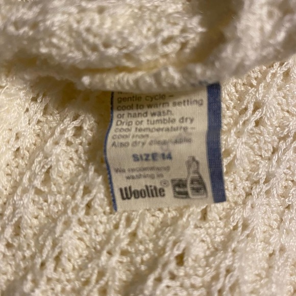 VINTAGE James Kenrob Knit Sexy Womens Size 14 Off-White Sweater Set - Picture 3 of 5